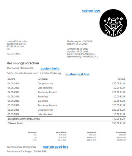 custom invoice